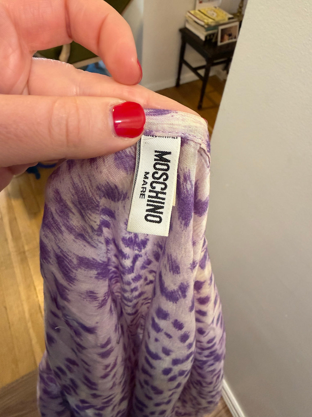 Moschino mare purple cheetah skirt TUV #8765432