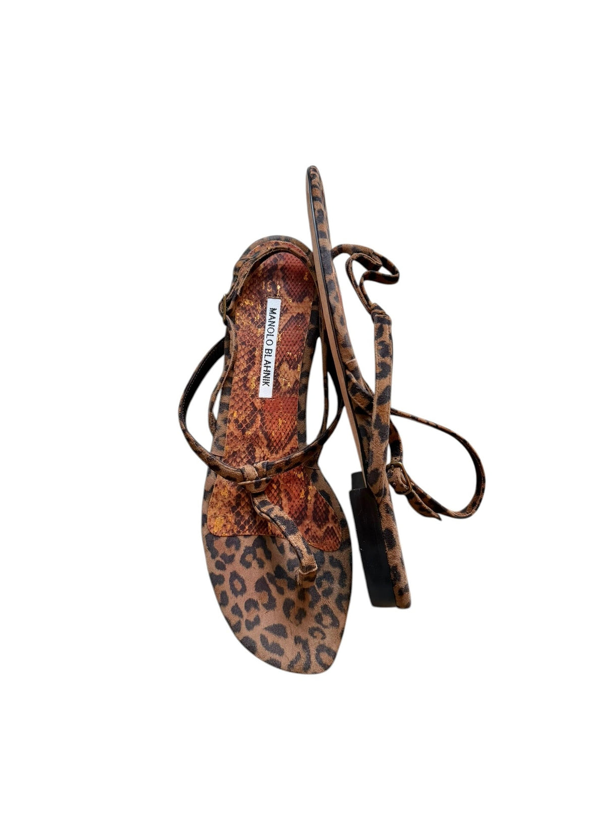 Manolo Blahnik leopard sandals (41)