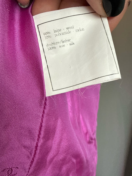 Chanel Size S/M Pink Wool 2 Piece Coat Dress