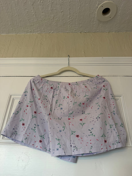 Purple 100% cotton tank and shorts two piece set - sku TUV #78690