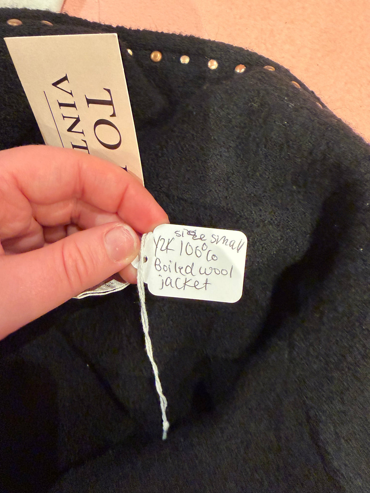 Y2K 100% boiled wool jacket size small - tuv #22