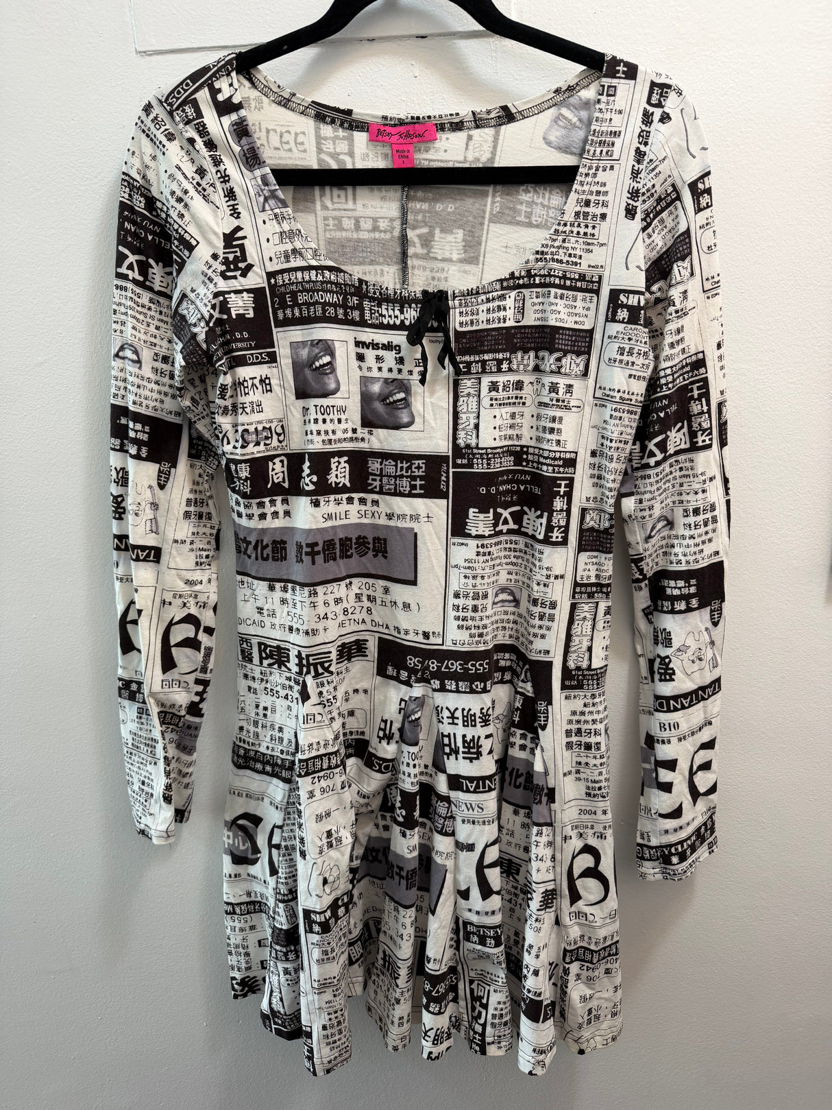 Betsey Johnson Newspaper Dress size L