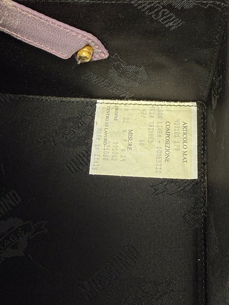 Moschino Pink Velvet Flower 2000 Box Bag
