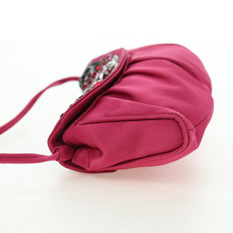 Celine Pink Satin Crystal Shoulder Bag