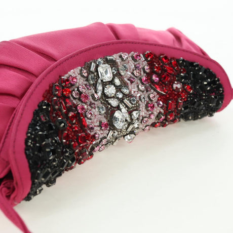 Celine Pink Satin Crystal Shoulder Bag