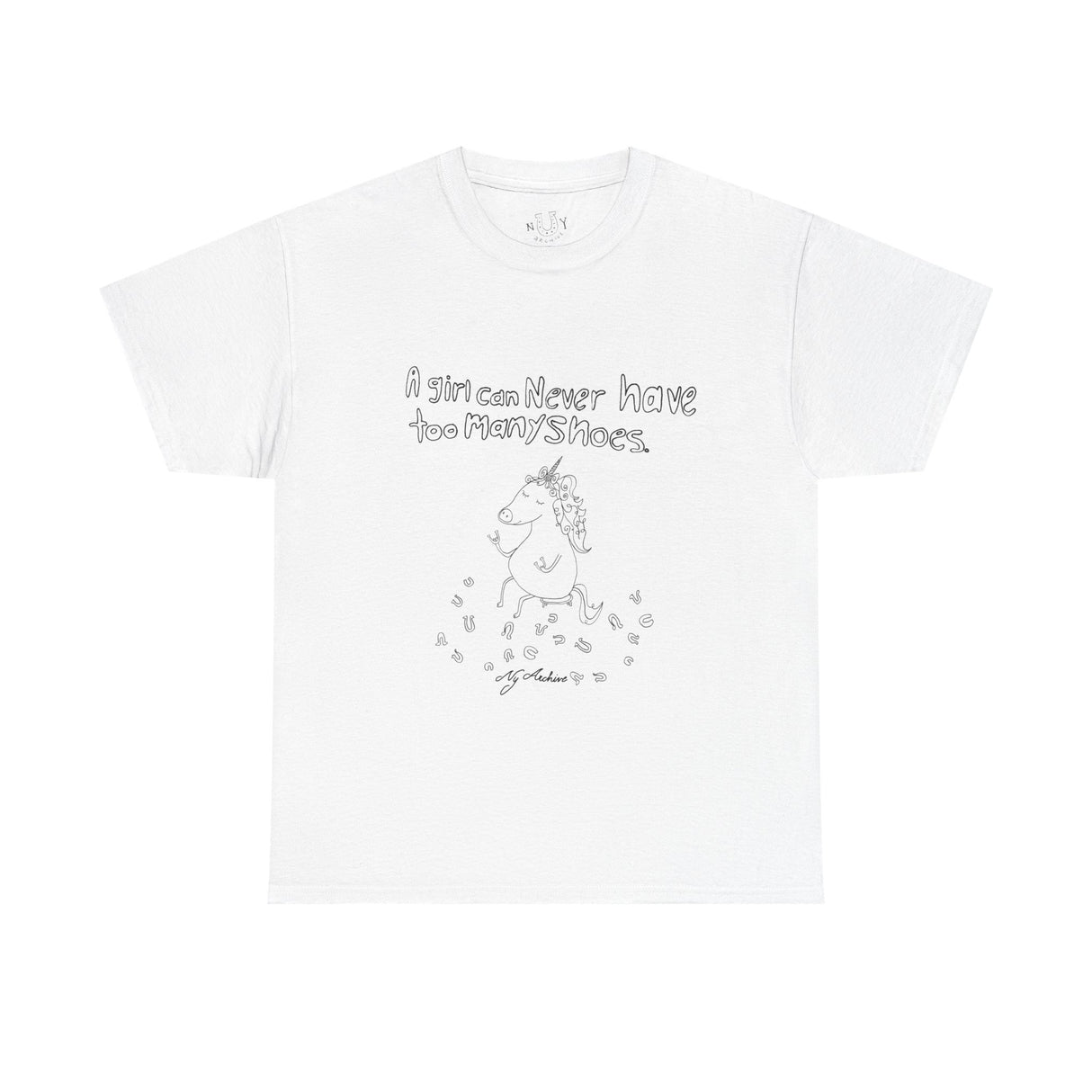 Too Many Shoes (B&W) (Adult T-Shirt)