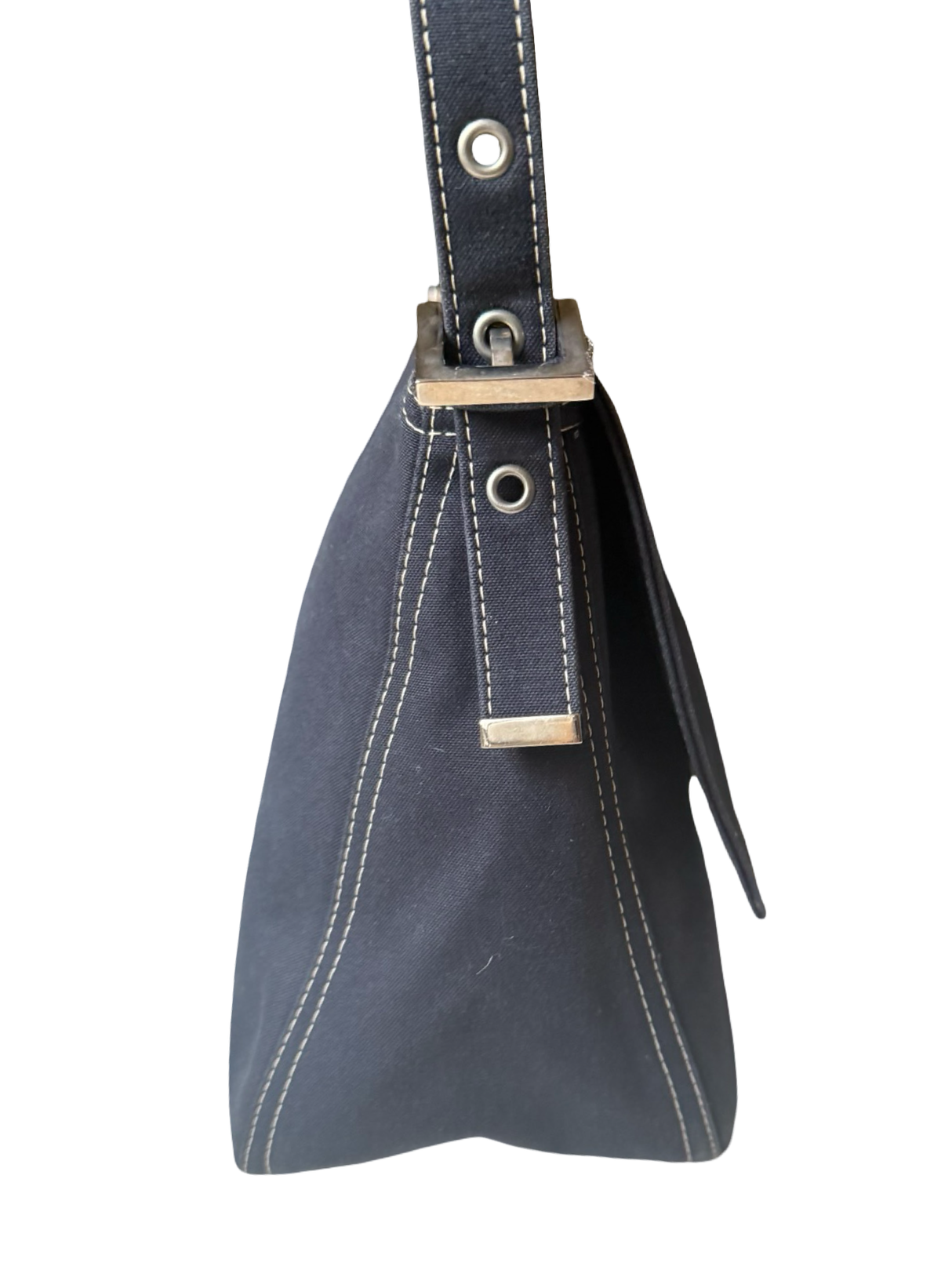 Fendi Mama Baguette Dark Rinse Canvas