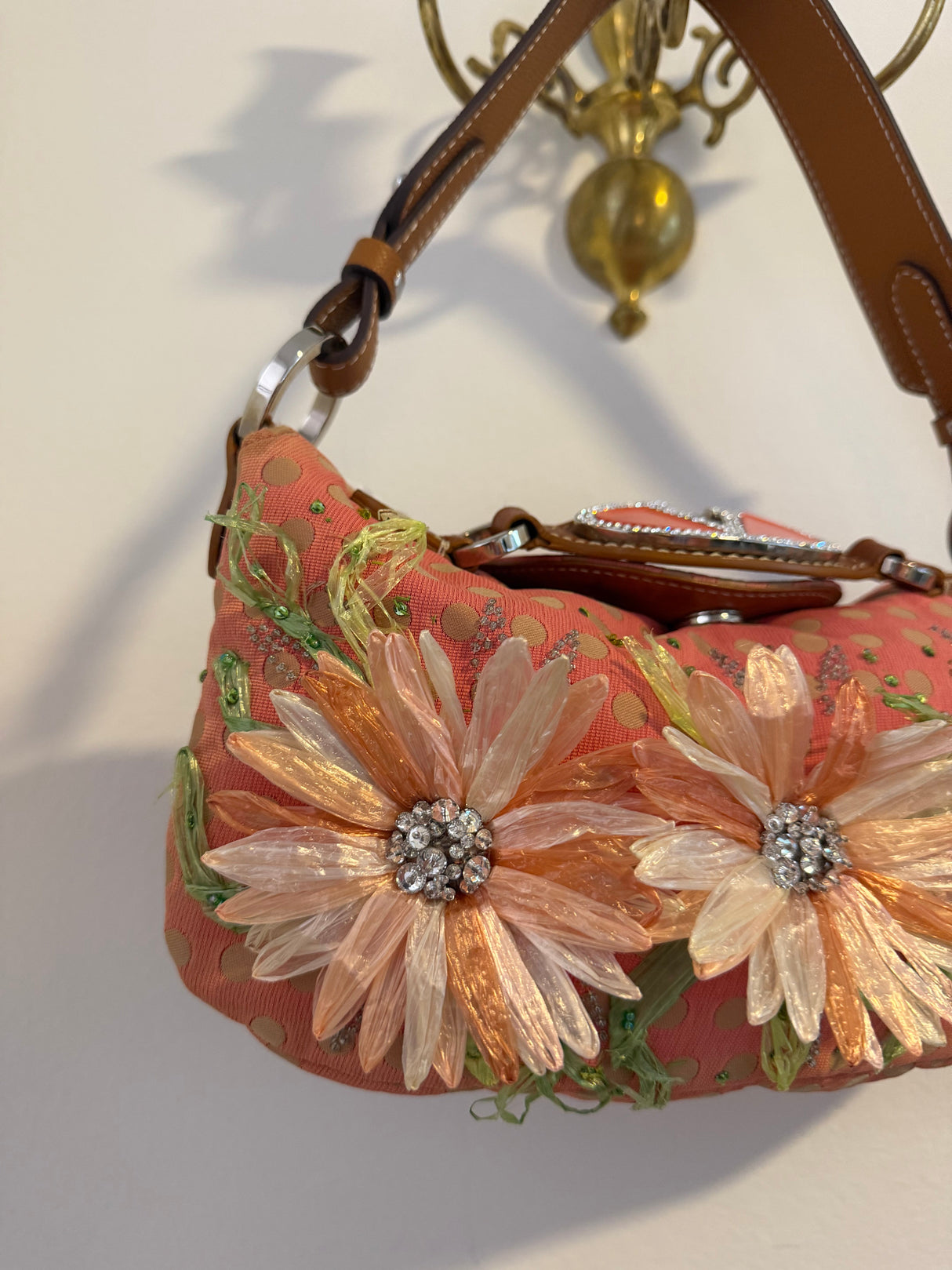 Valentino 2000s pink polka dot flower purse - tuv #222123