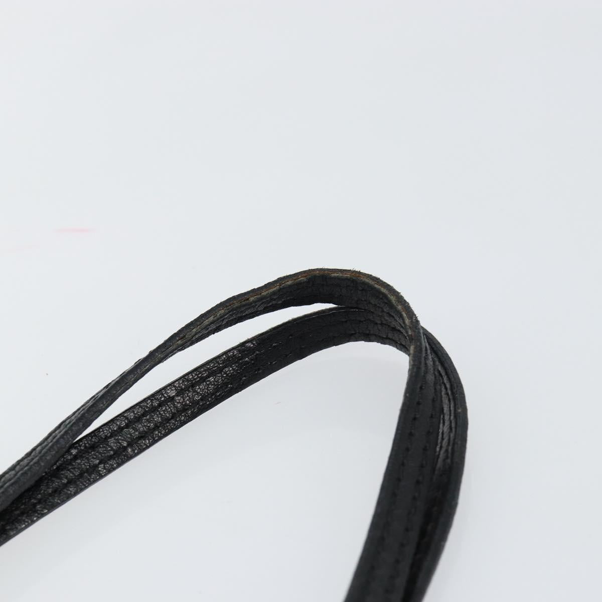 #63 Fendi Hand Bag Leather Black Silver