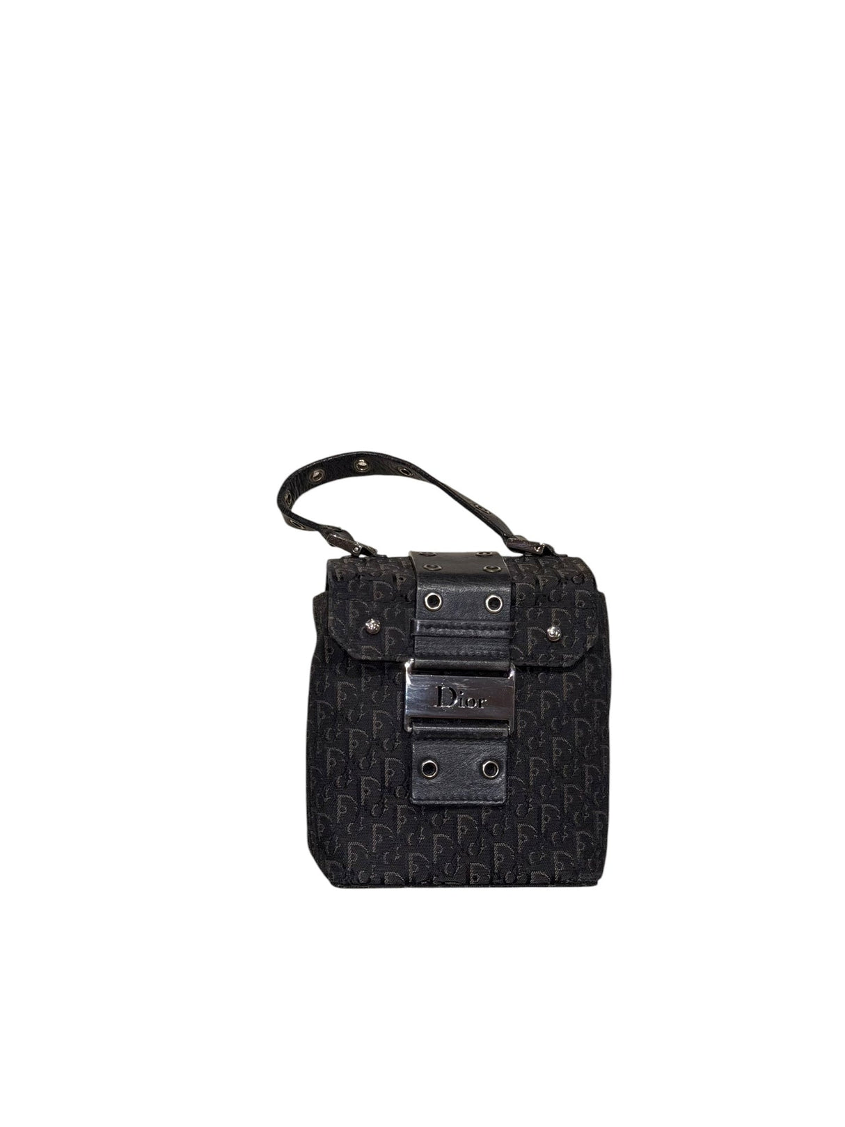 Dior trotter monogram box bag with diorissimo black print