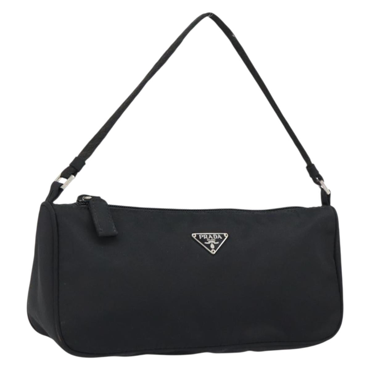 #60 Prada Accessory Nylon Black Silver