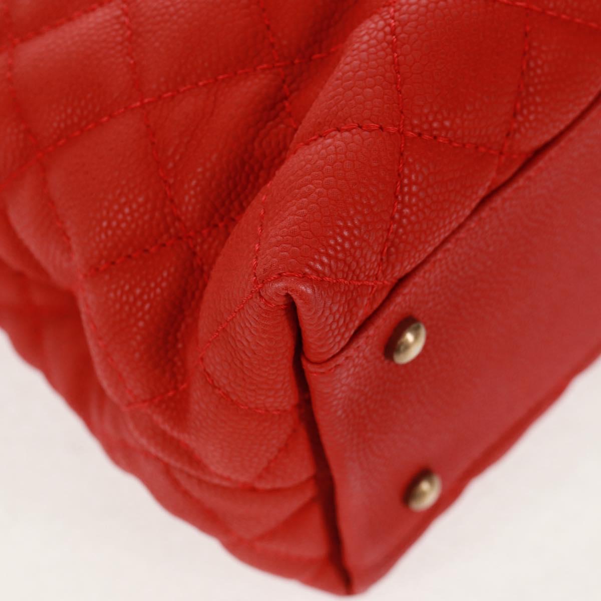 Chanel Quilted Portobello Tote Orange