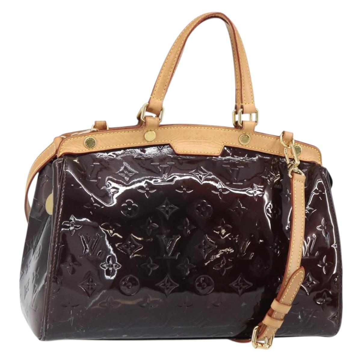 LOUIS VUITTON Monogram Vernis Blair MM Hand Bag 2way Amarante M91619 Auth 160671
