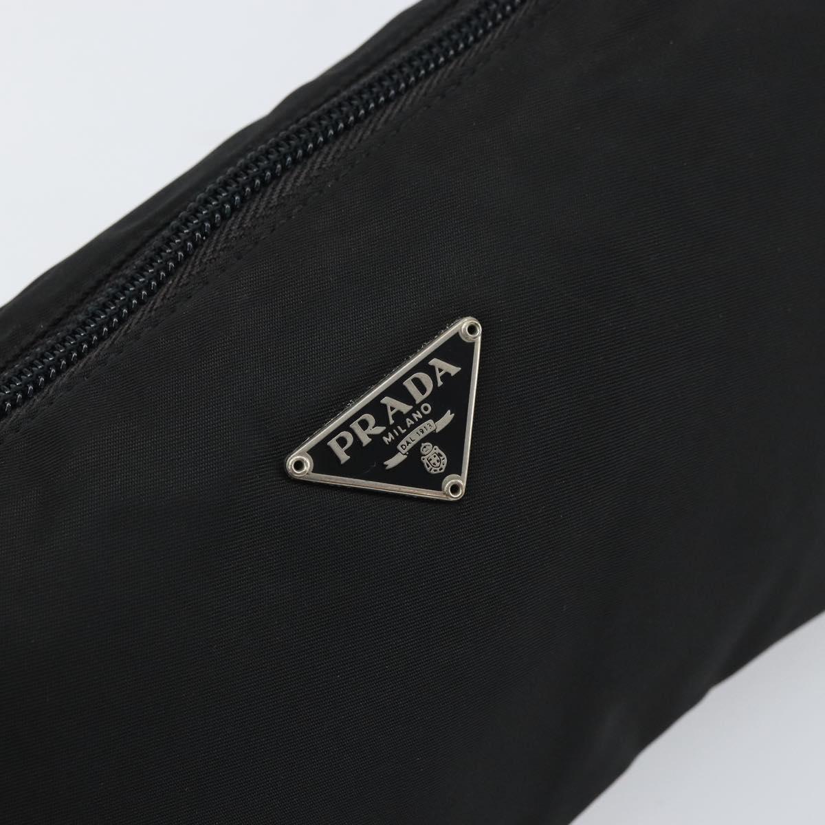 #65 Prada Hand Nylon Black Silver