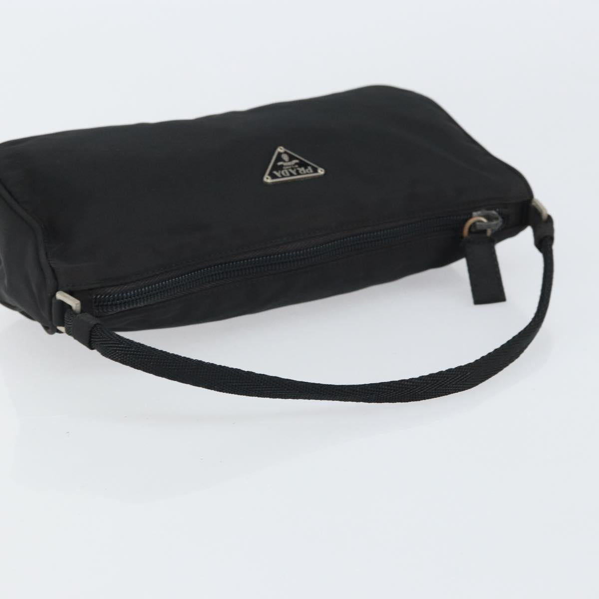 #65 Prada Hand Nylon Black Silver