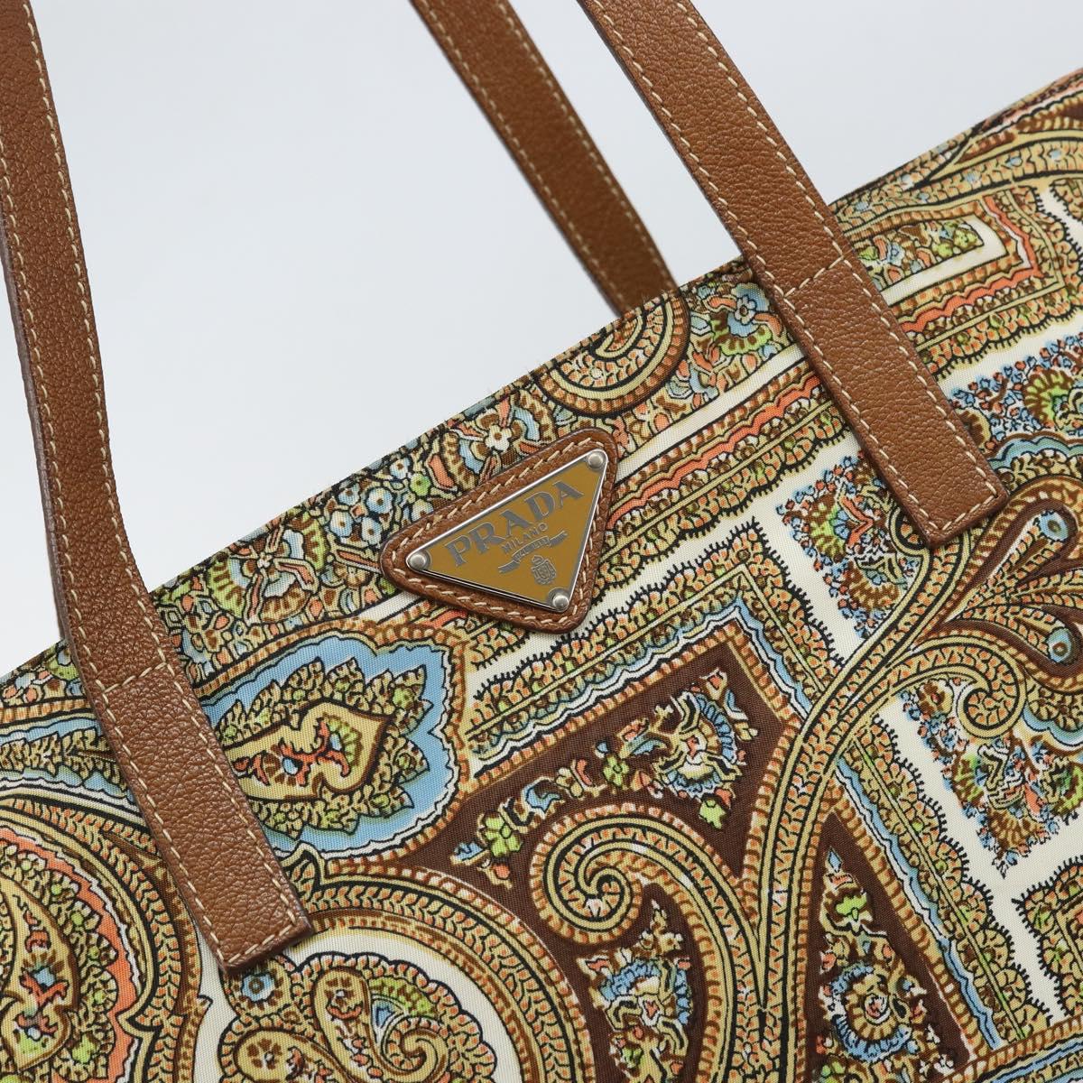 Prada Paisley Print Canvas Tote Bag