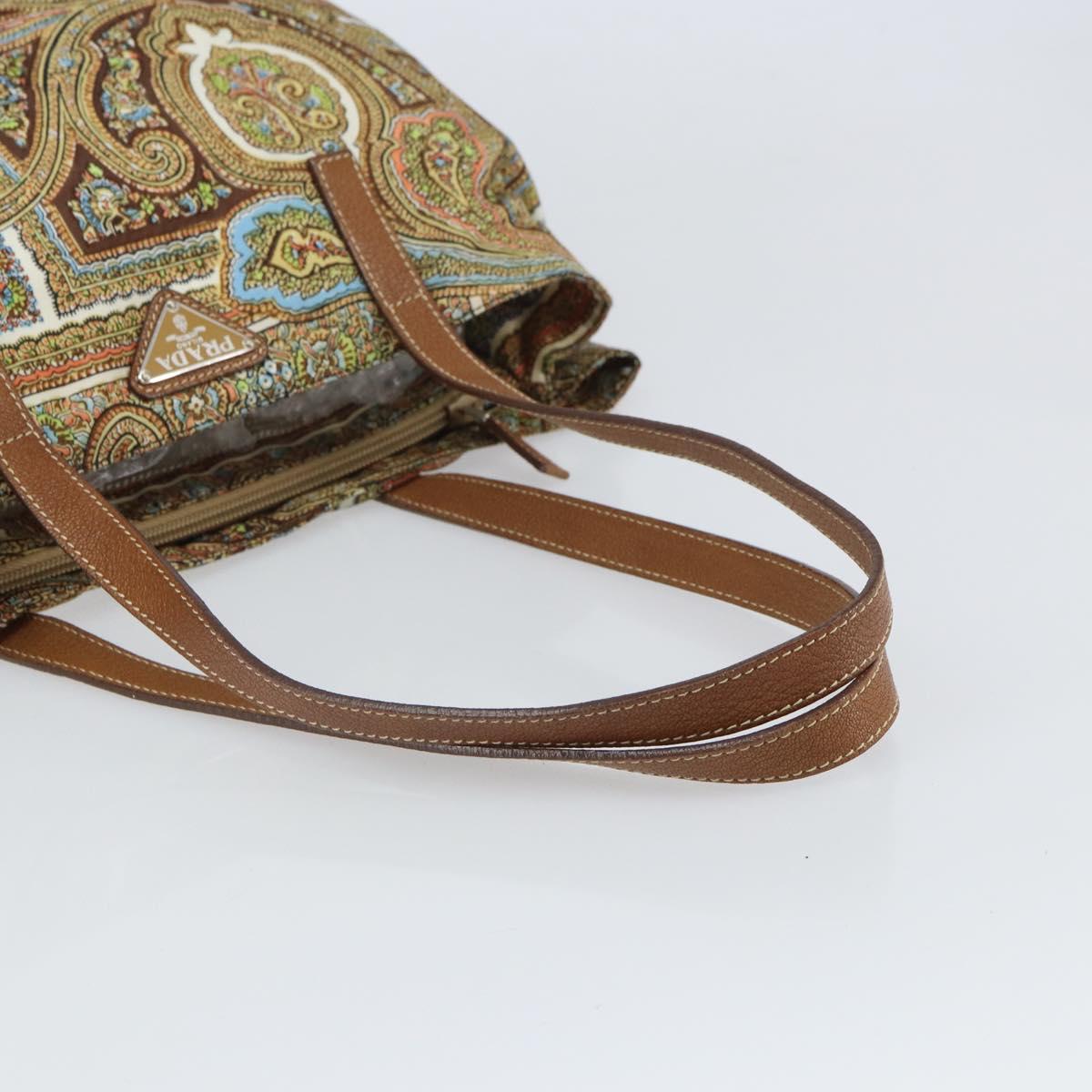 Prada Paisley Print Canvas Tote Bag