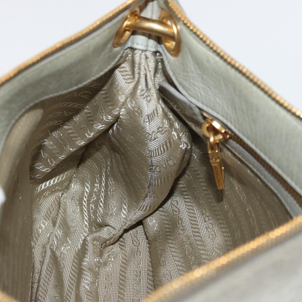 Prada Soft Calf Leather Hobo Bag Gray