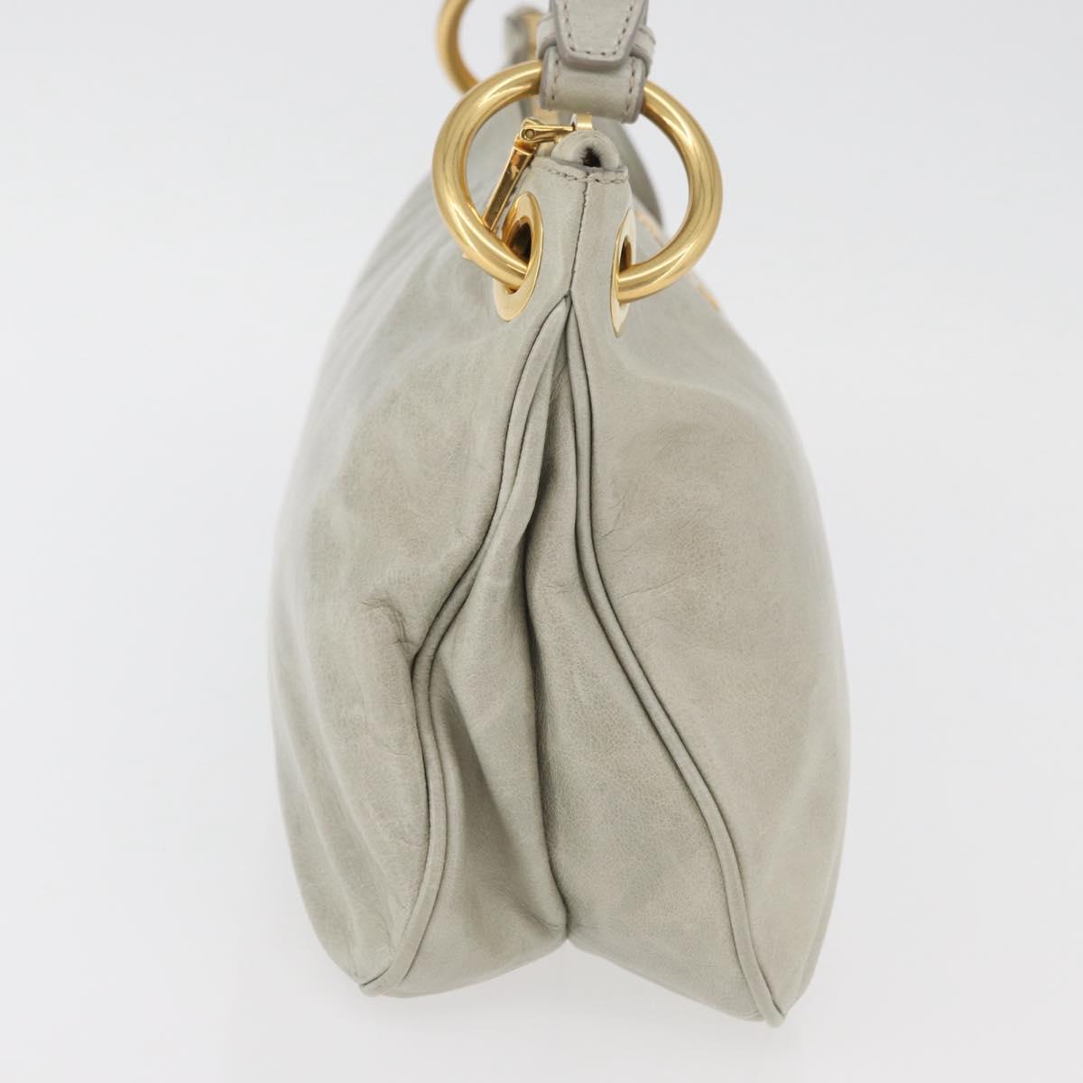 Prada Soft Calf Leather Hobo Bag Gray