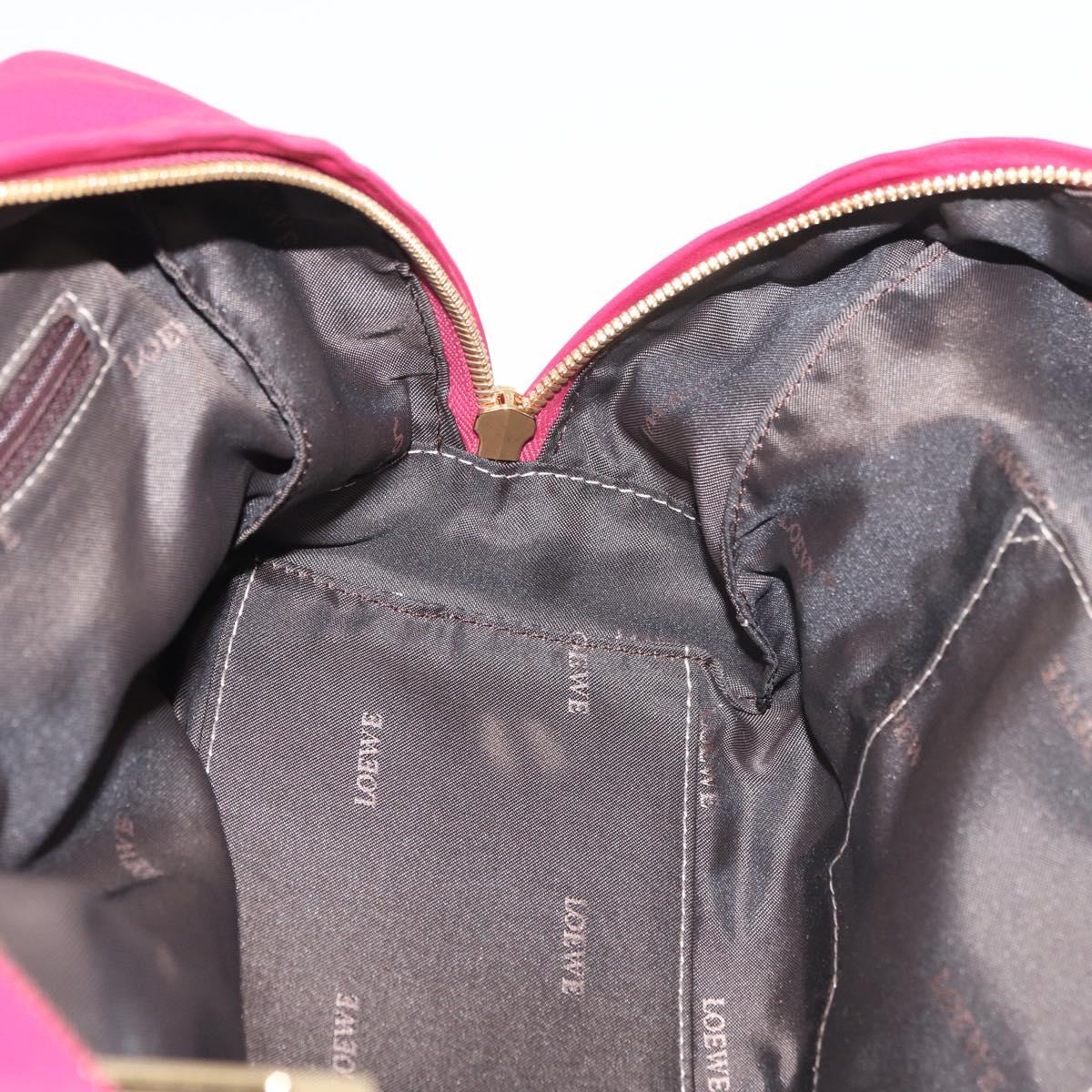Loewe Amazona Leather Boston Bag in Pink