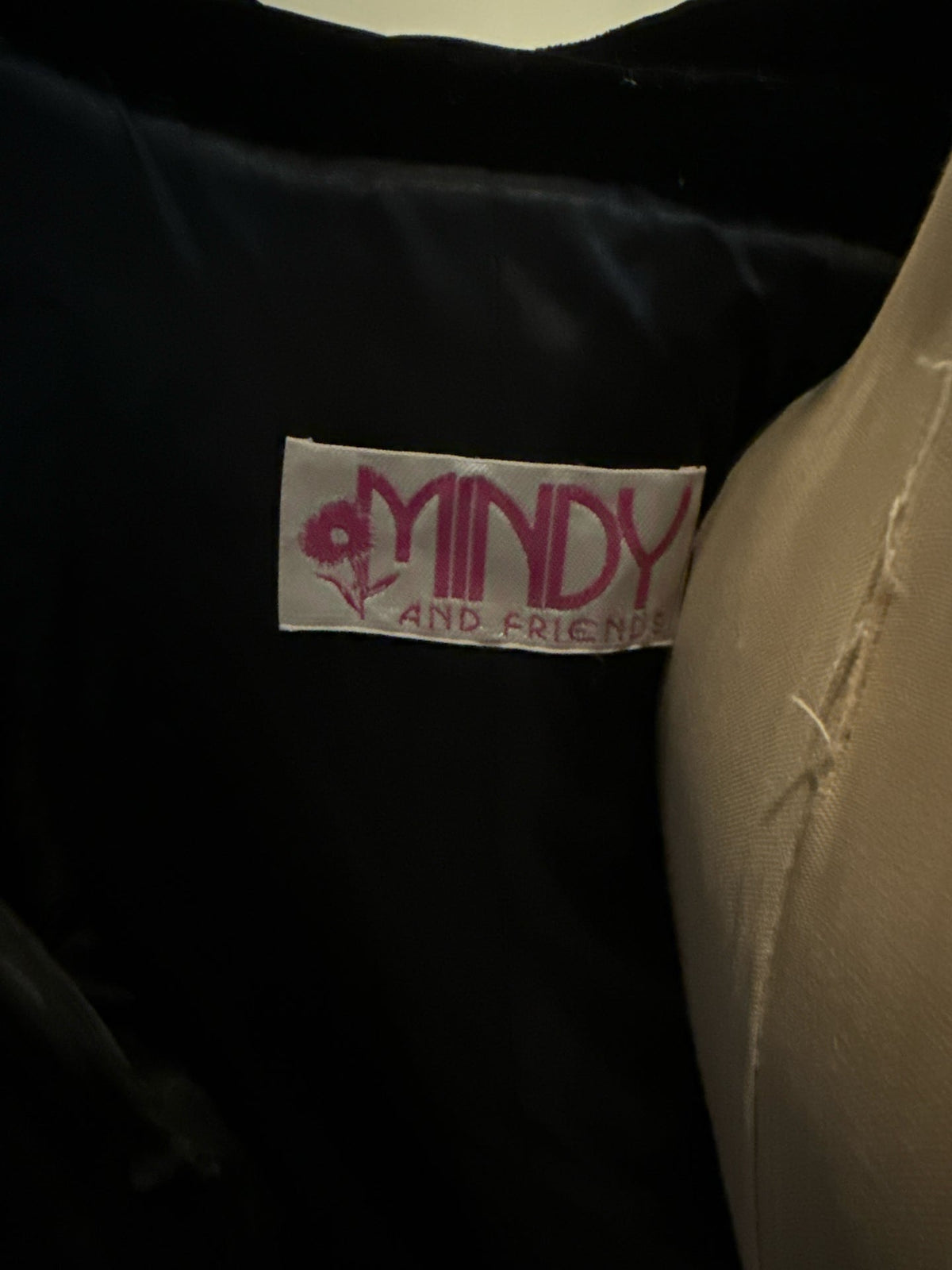 Mindy & Friends Size M Black & SilverVelvet Bomber Jacket