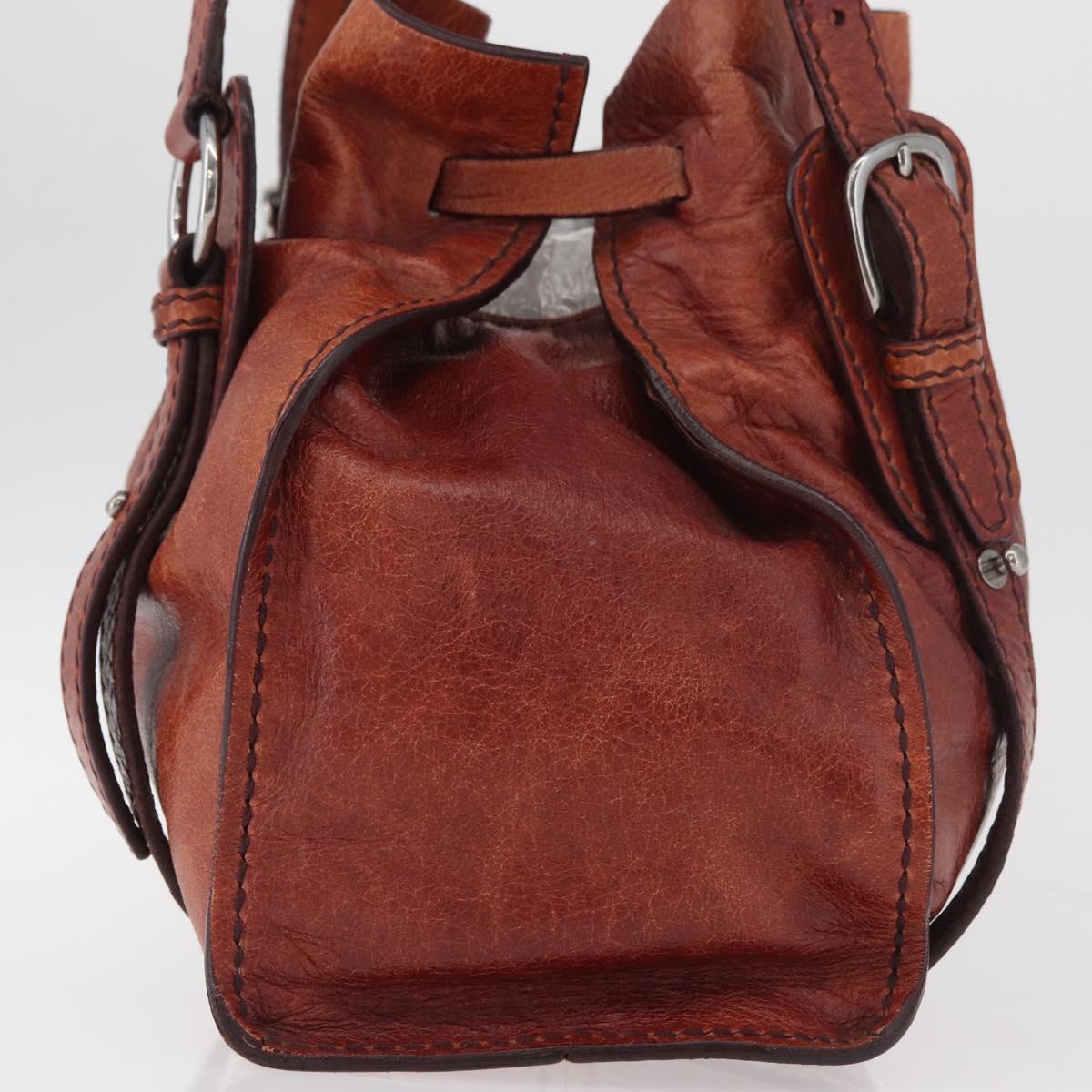 Miu Miu Cognac Leather Shoulder Bag