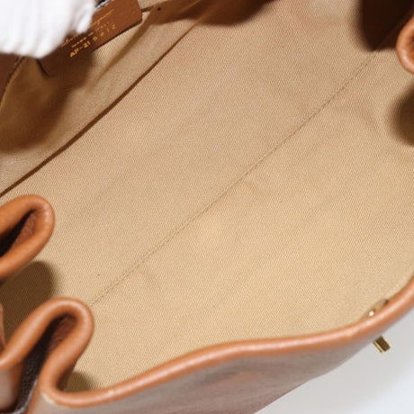 Salvatore Ferragamo Gancini Shoulder Bag Leather Brown