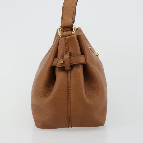 Salvatore Ferragamo Gancini Shoulder Bag Leather Brown