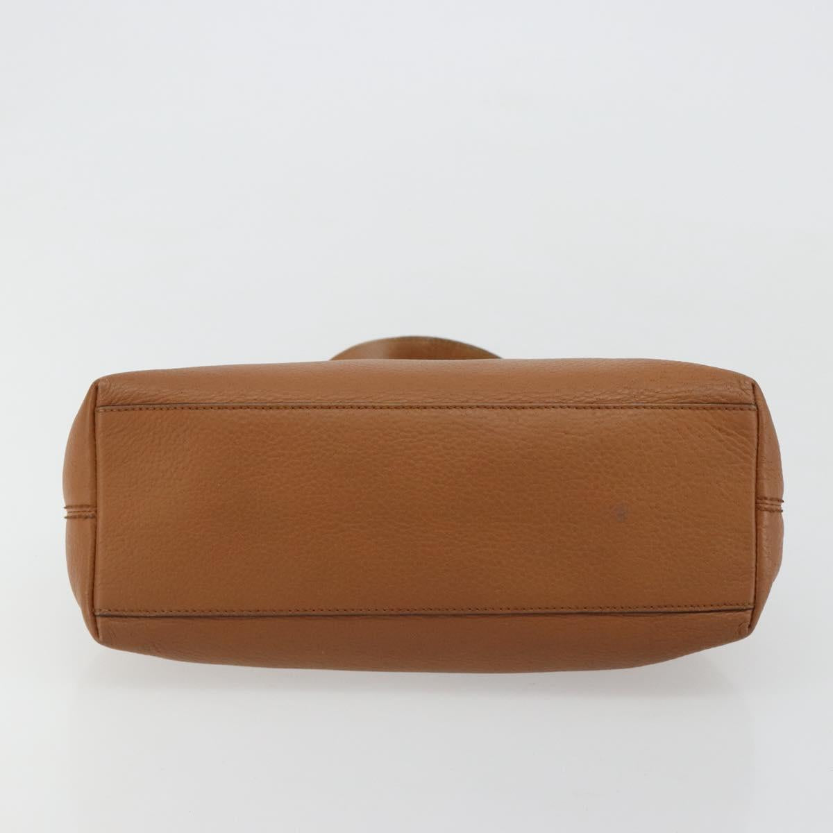 Salvatore Ferragamo Gancini Shoulder Bag Leather Brown