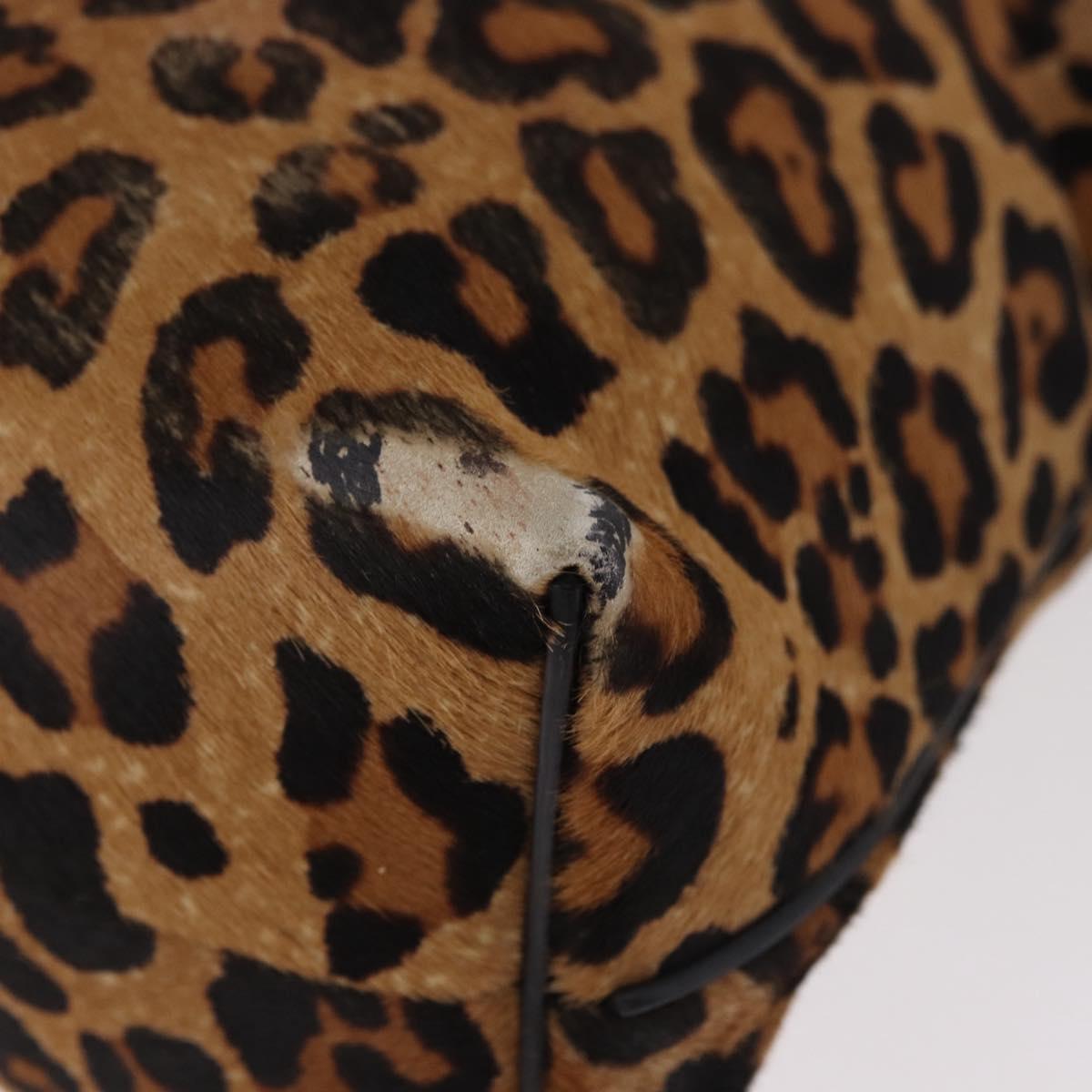 Loewe Calfskin Pony Hair Leopard Print Flamenco Knot Bag