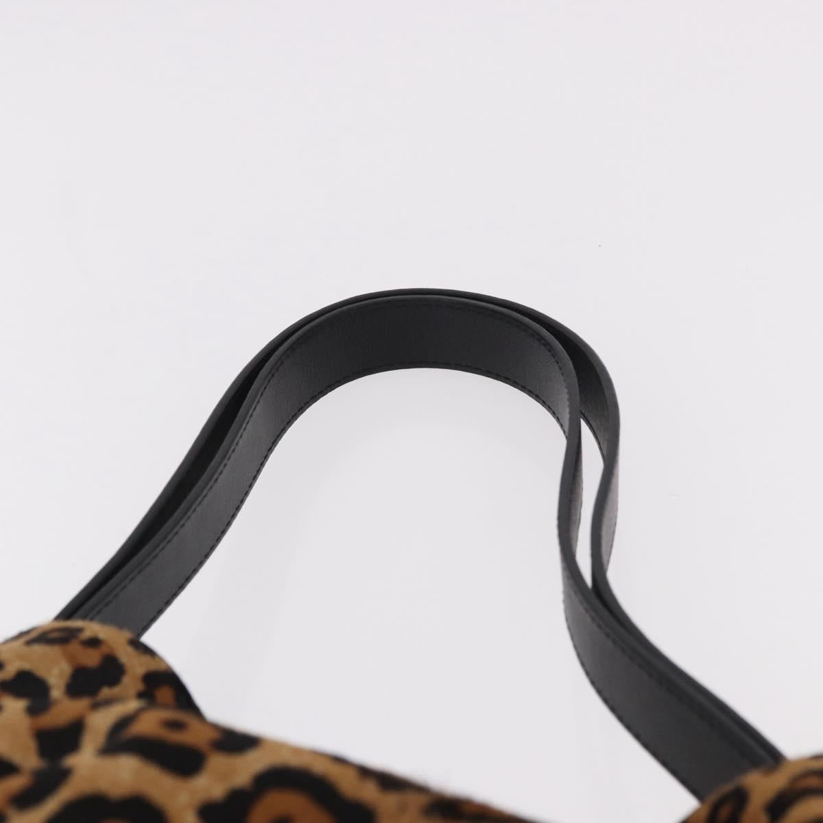 Loewe Calfskin Pony Hair Leopard Print Flamenco Knot Bag