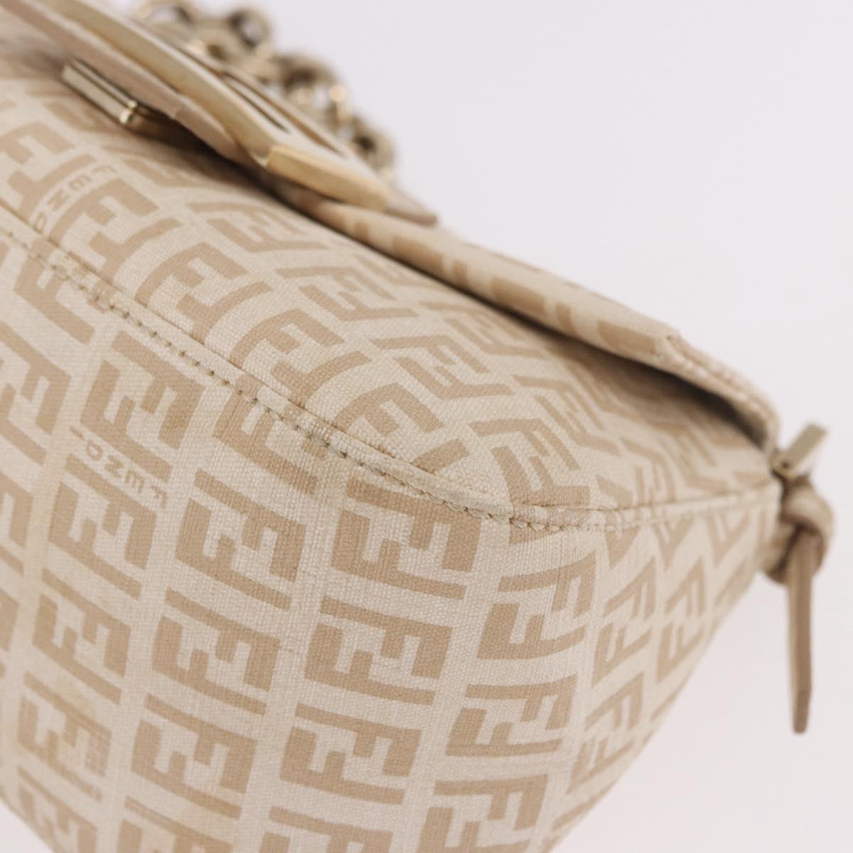 Fendi Zucchino Beige Canvas Chain Mamma Baguette