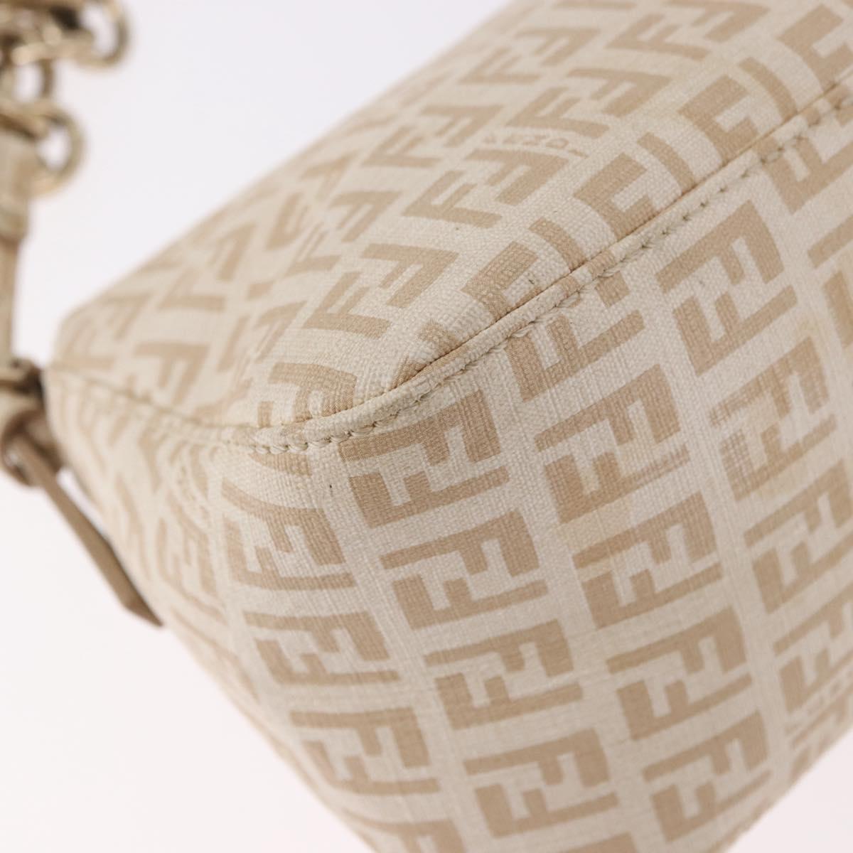 Fendi Zucchino Beige Canvas Chain Mamma Baguette