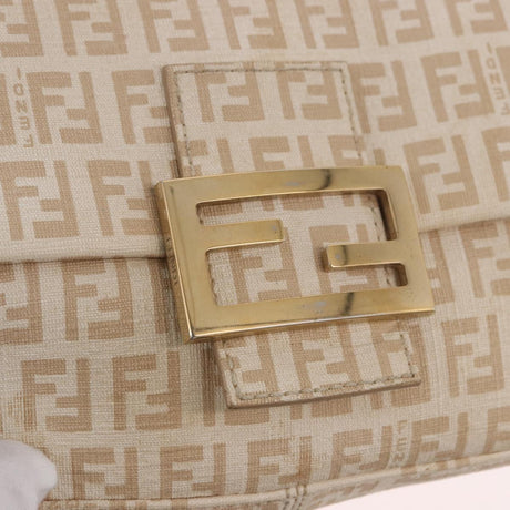 Fendi Zucchino Beige Canvas Chain Mamma Baguette