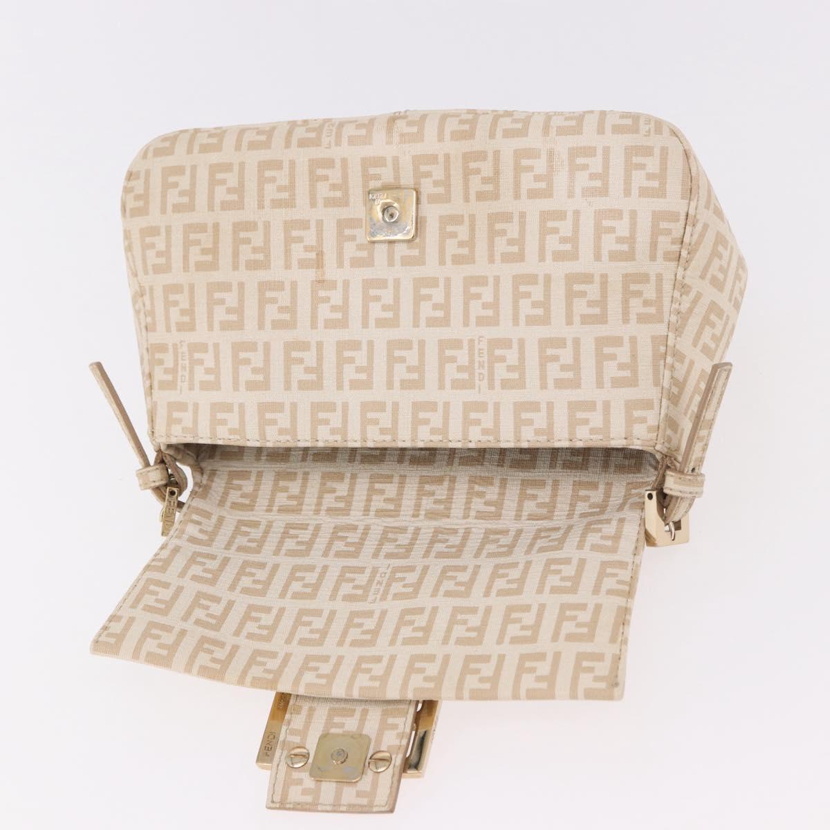 Fendi Zucchino Beige Canvas Chain Mamma Baguette