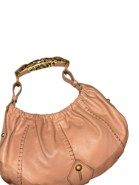 Yves Saint Laurent nude Mombasa hobo bag with ornate gold handle
