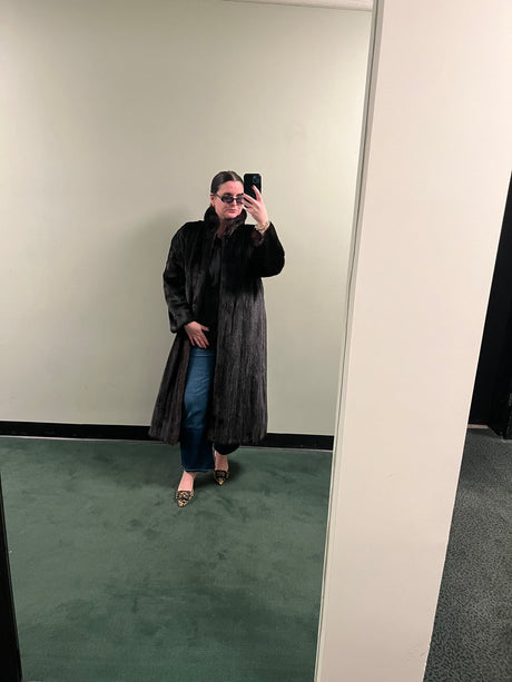 Chocolate Brown Full Length Mink Coat