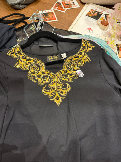 Bob Mackie Black beaded top - sku tuv #400