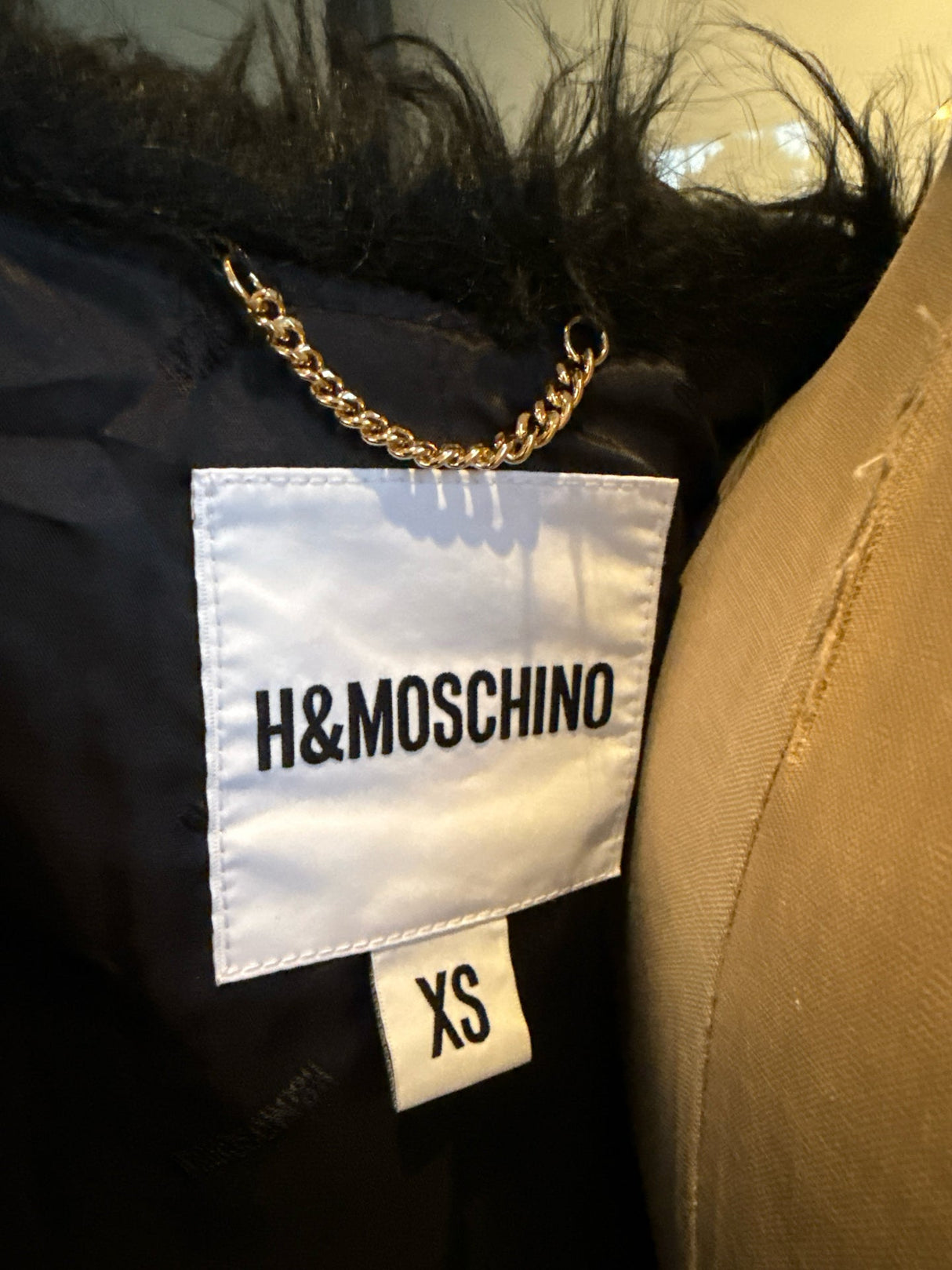 Moschino x H&M Black Faux Fur Coat