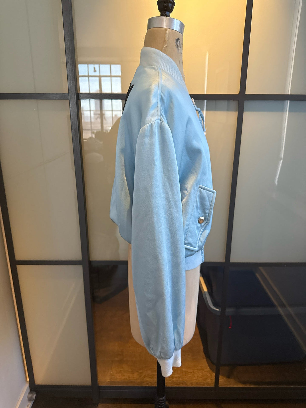 Moschino Playboy Baby Blue Bear Rabbit Bomber Jacket