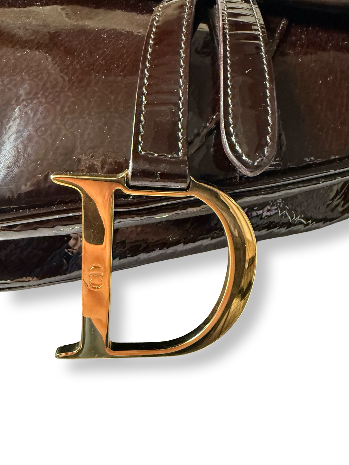 Dior Vintage Patent Leather Saddle