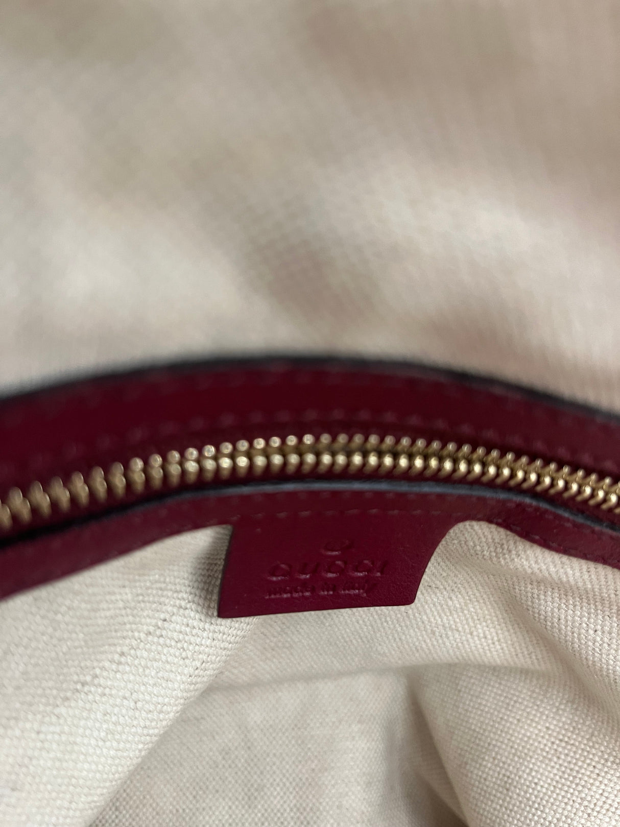 Vintage Y2K Red Gucci Bree Guccissima Tote Bag