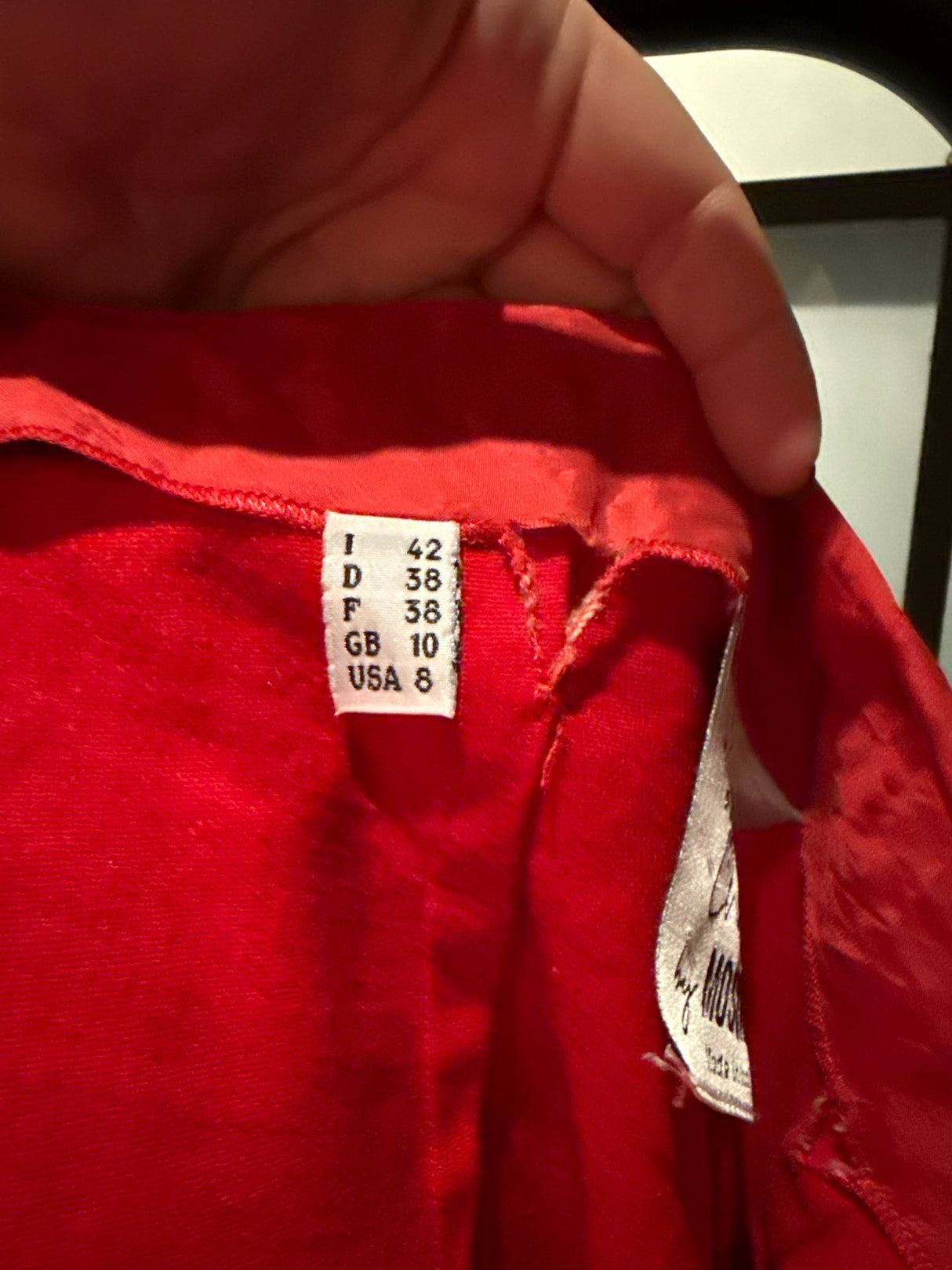 Moschino Cheap & Chic Red Wool High Waist Shorts Vintage