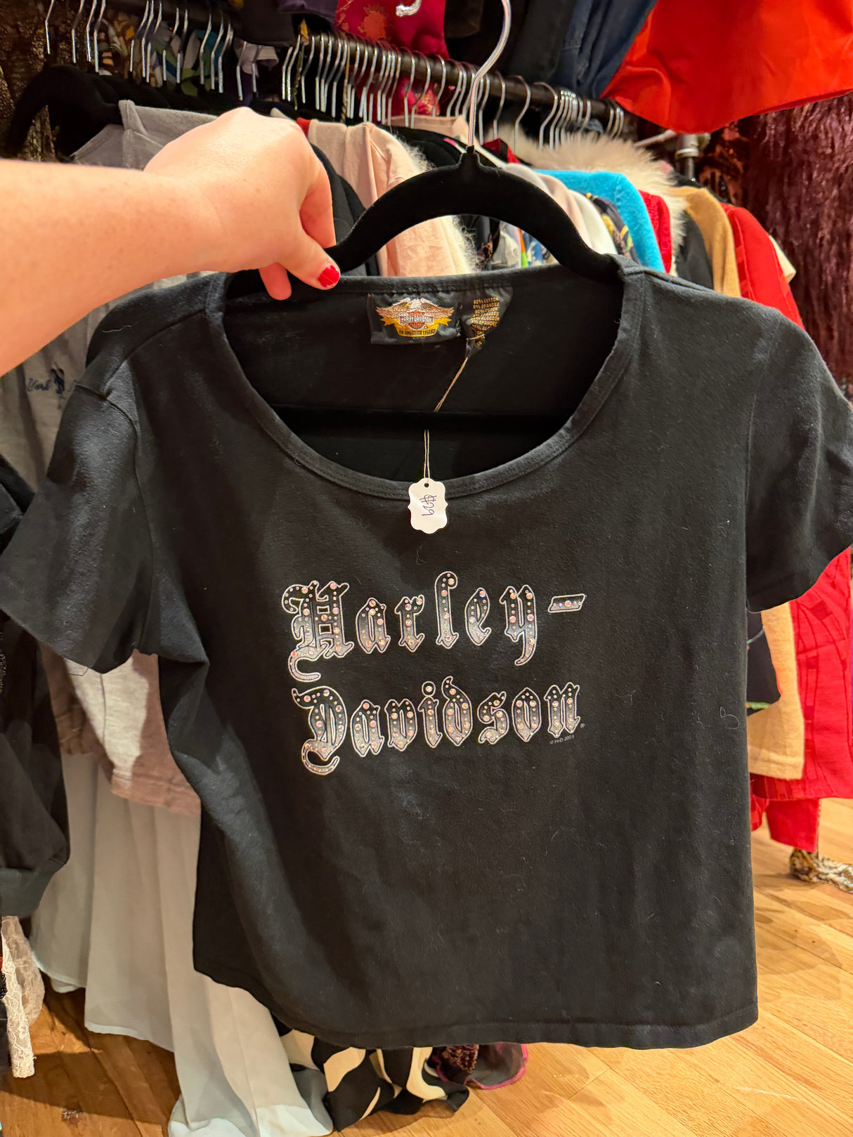 Harley Davidson Bedazzled black tee