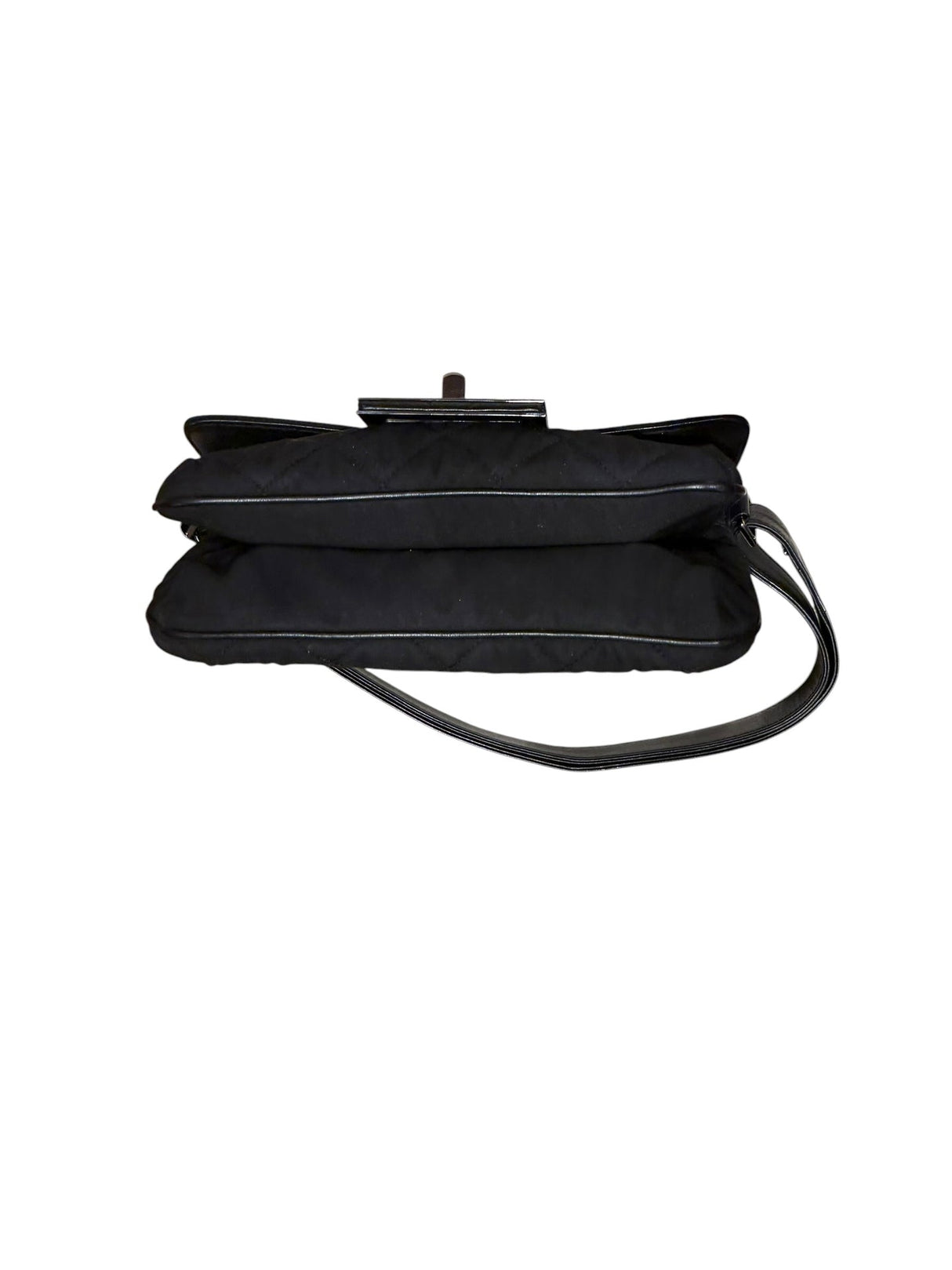 Chanel giant Mademoiselle black quilted nylon flap bag