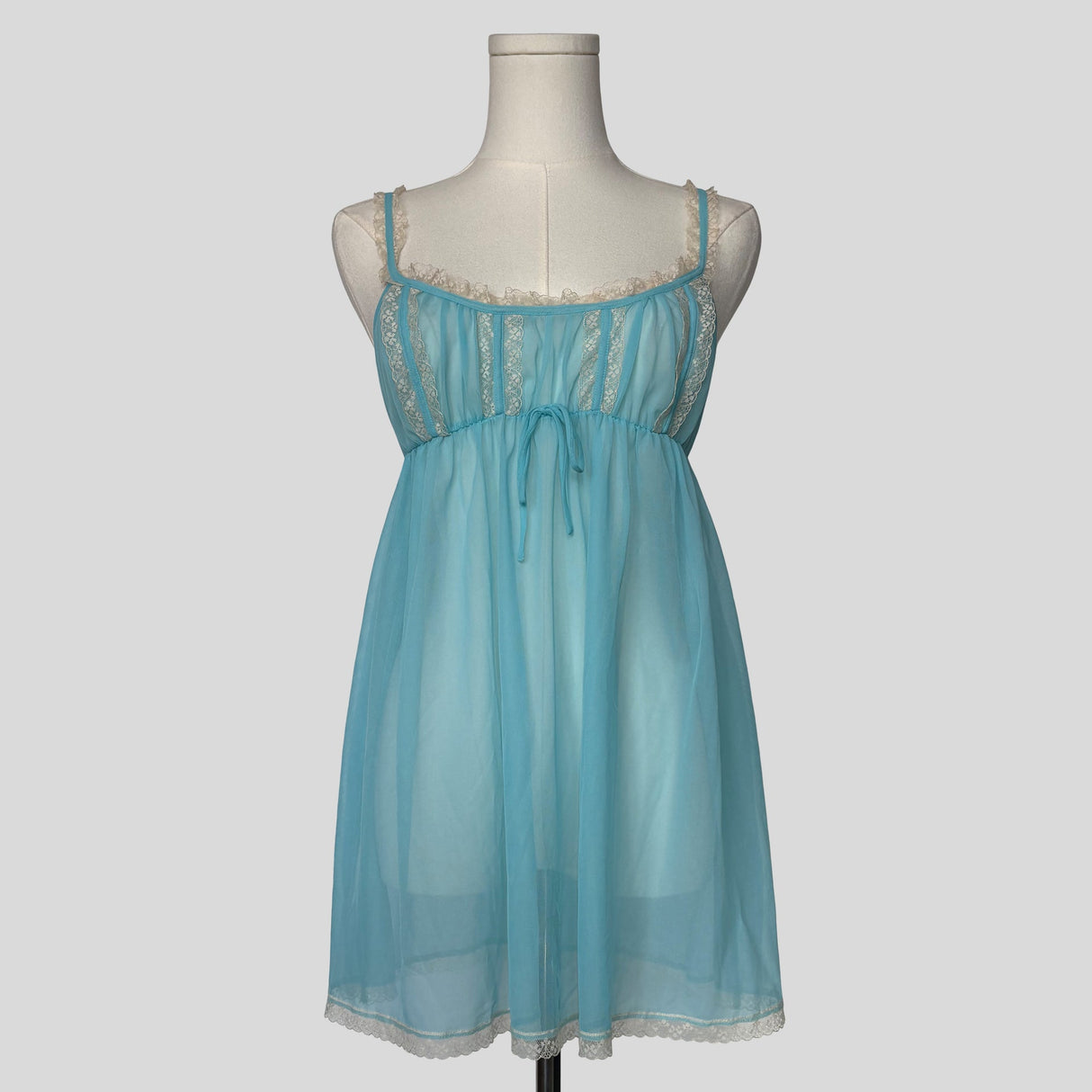 Sheer ruffled babydoll dress