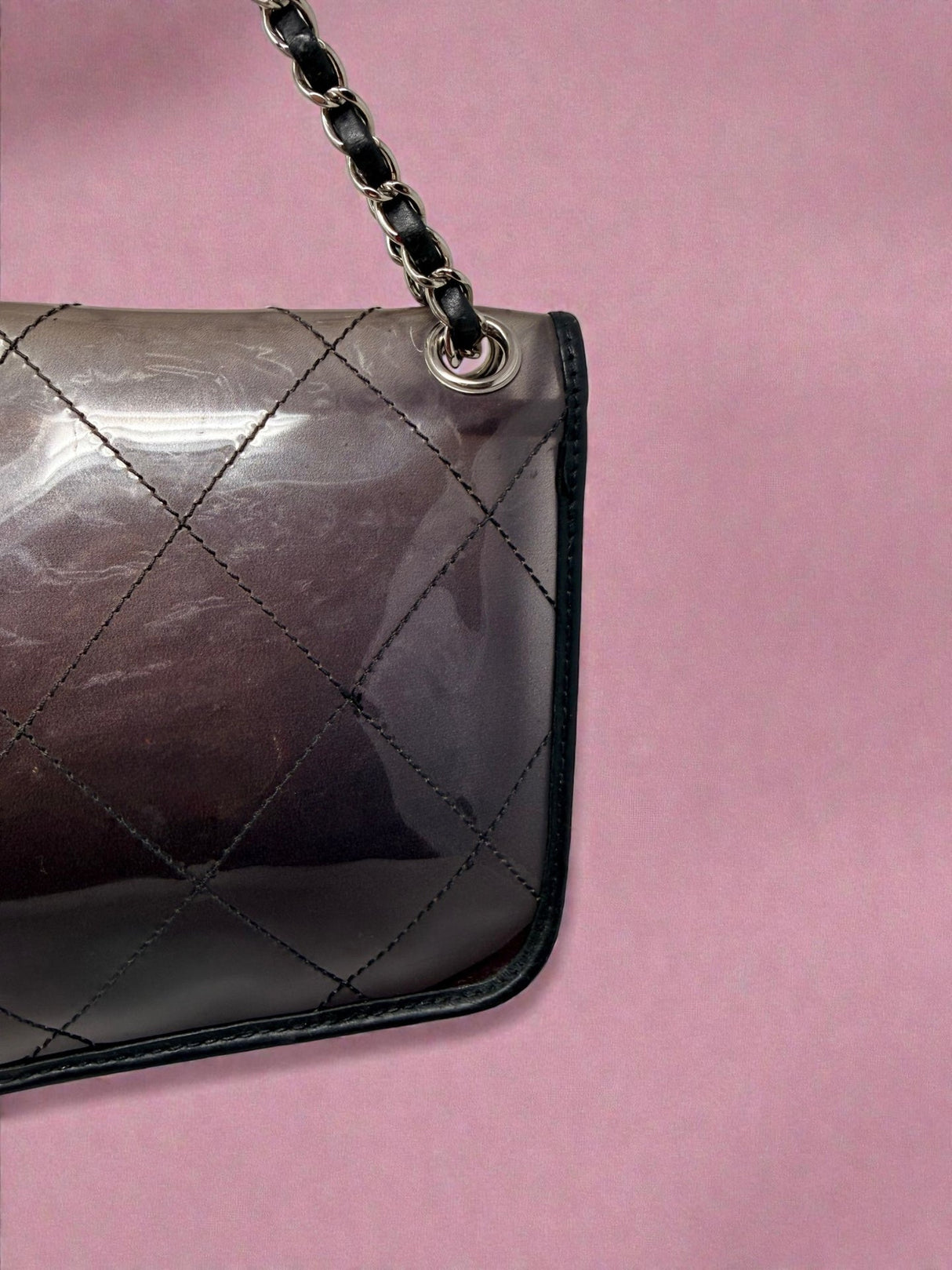 Chanel Stitched PVC and Calfskin Naked Flap