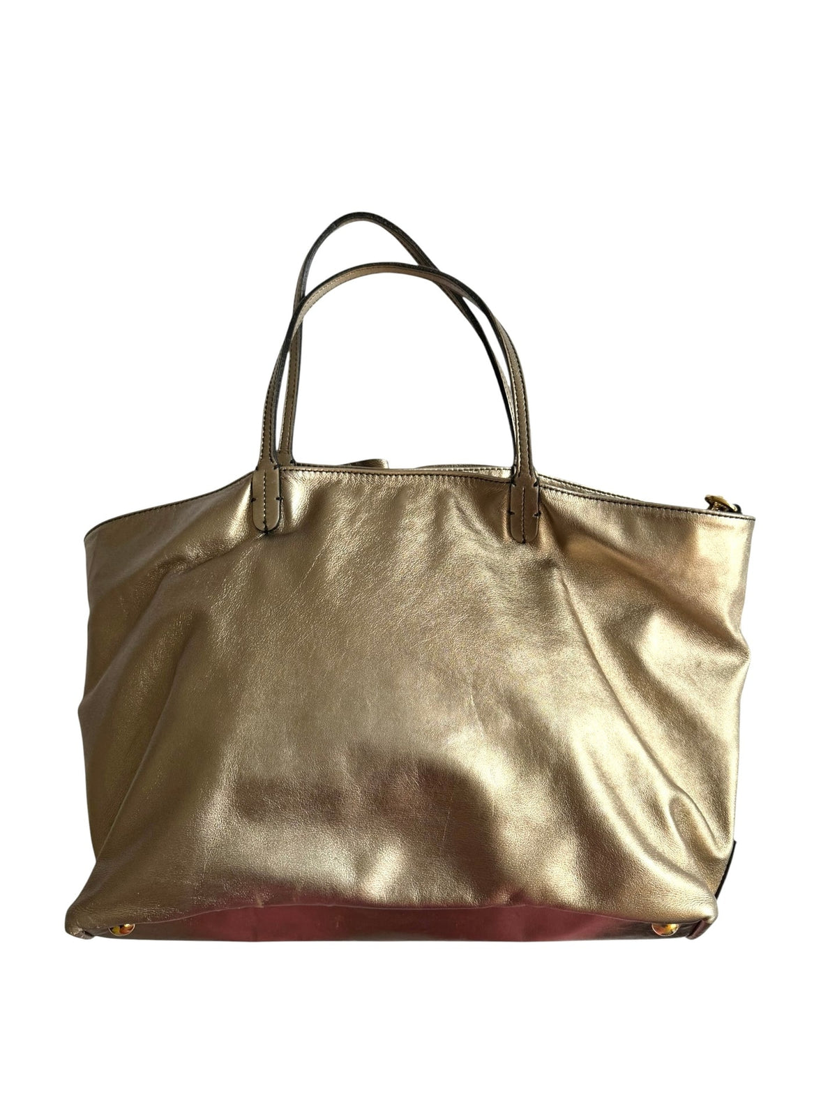 Valentino metallic rose gold Petale tote bag