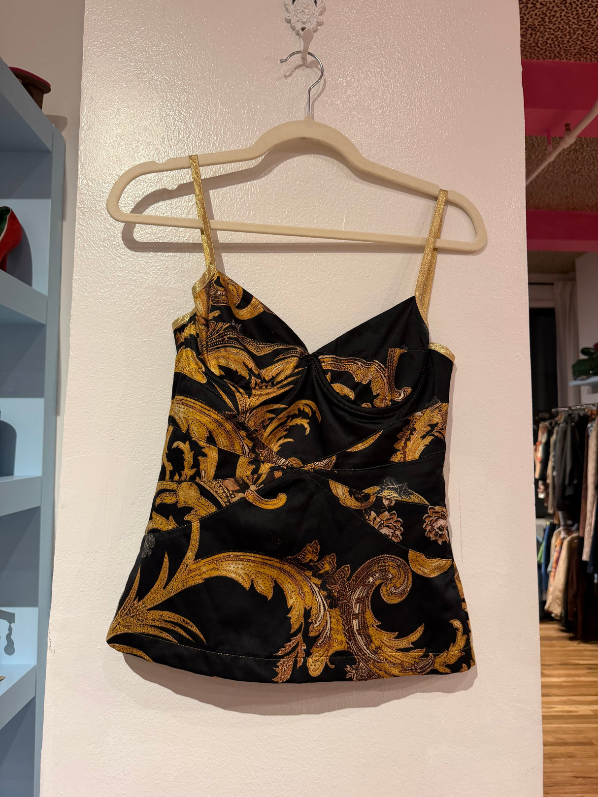 Roberto Cavalli vintage 2000s baroque tank top - size 38 - TUV #123