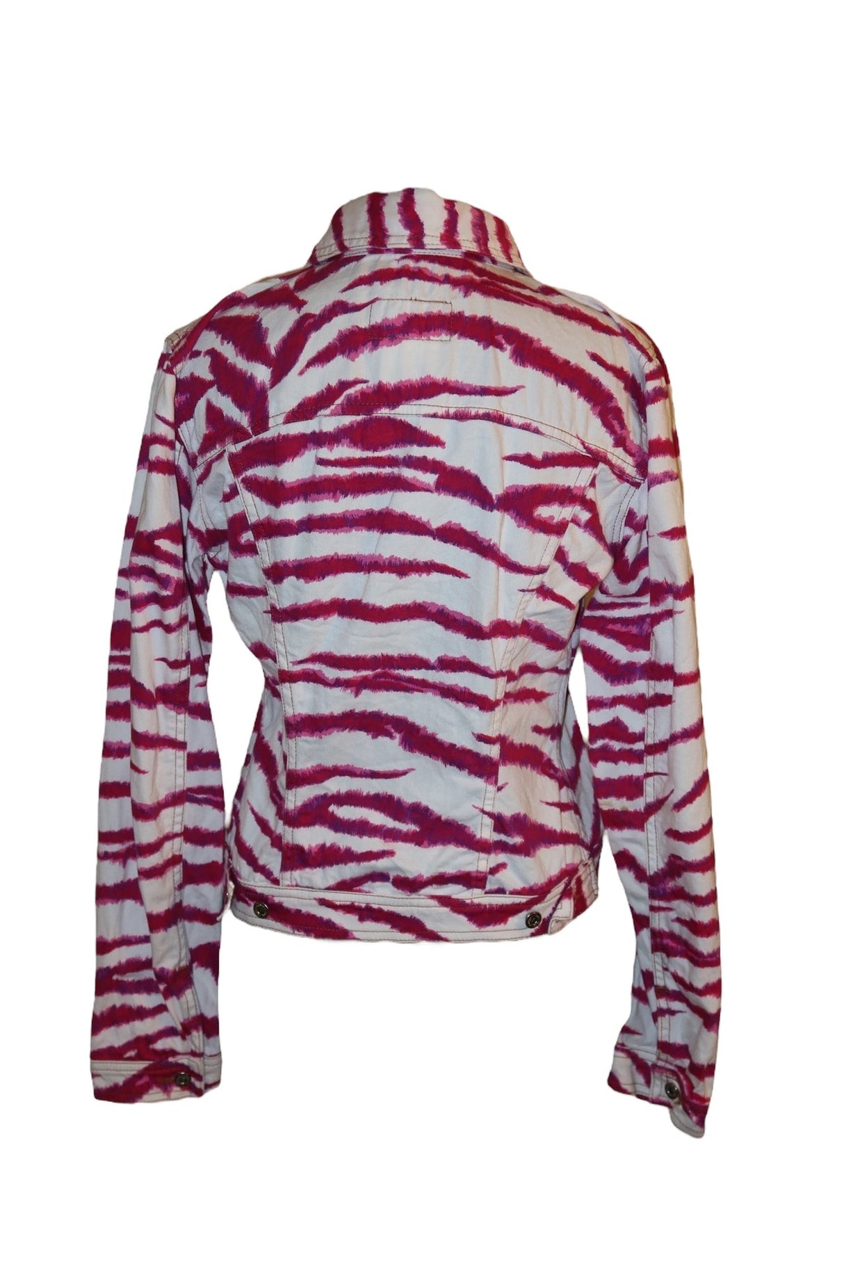 Dolce & Gabbana pink and white zebra print jacket (XS)